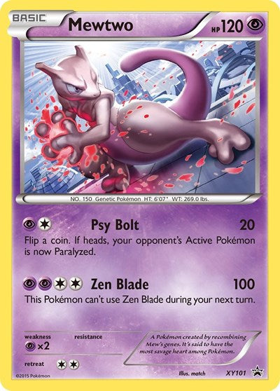Mewtwo - XY101 (XY Promos) Light Play Holofoil