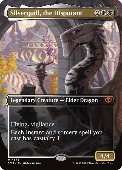 Silverquill, the Disputant (Borderless) (Secrets of Strixhaven) Light Play