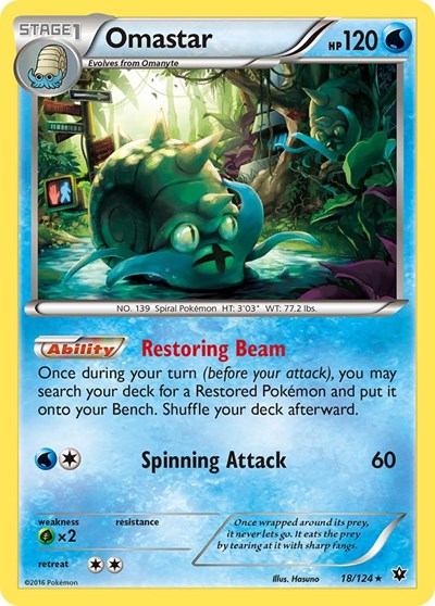Omastar (XY - Fates Collide) Damaged / Poor
