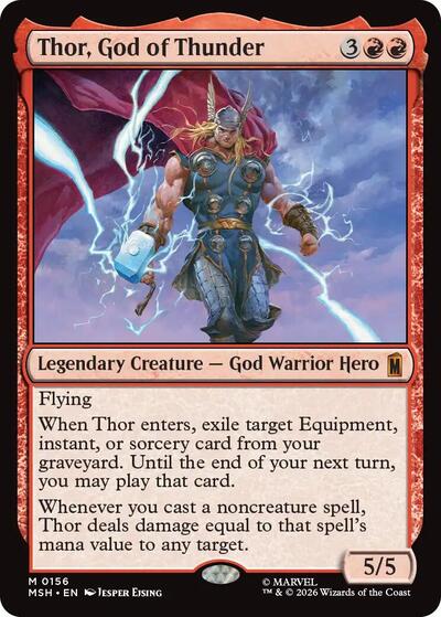 Thor, God of Thunder (Marvel Super Heroes) Light Play Foil