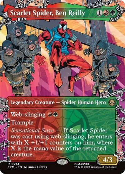 Scarlet Spider, Ben Reilly (Borderless) (Marvel's Spider-Man) Light Play Foil