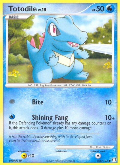 Totodile (Mysterious Treasures) Medium Play