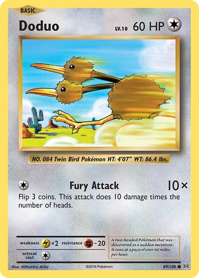 Doduo (XY - Evolutions) Medium Play