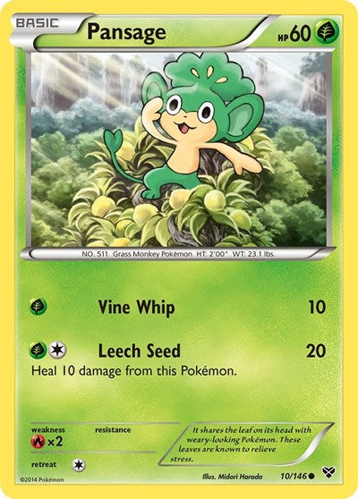 Pansage (XY Base Set) Medium Play