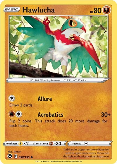 Hawlucha (SWSH12: Silver Tempest) Light Play Reverse Holofoil