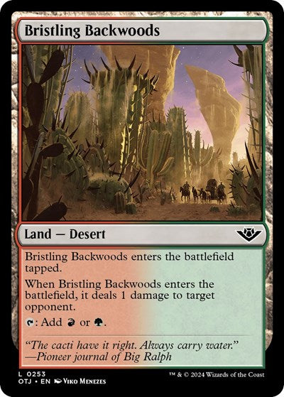Bristling Backwoods (Outlaws of Thunder Junction) Light Play Foil