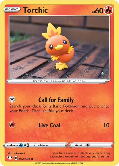 Torchic (SWSH03: Darkness Ablaze) Light Play Reverse Holofoil
