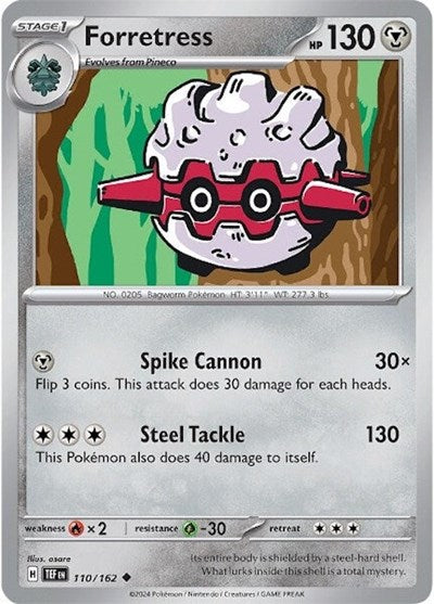 Forretress (SV05: Temporal Forces) Light Play Reverse Holofoil
