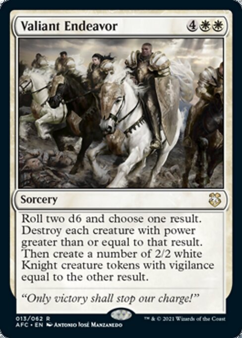 Valiant Endeavor (Commander 2021 Forgotten Realms) Light Play
