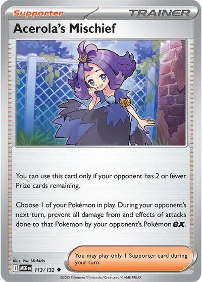 Acerola's Mischief - 113 (ME01: Mega Evolution) Light Play Reverse Holofoil