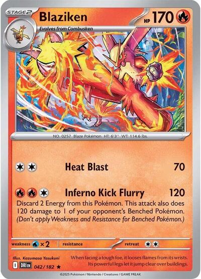 Blaziken - 042 (SV10: Destined Rivals) Light Play Reverse Holofoil