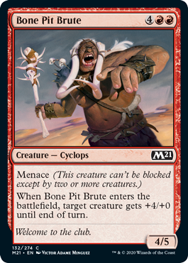 Bone Pit Brute (Magic 2021 Core Set) Light Play Foil