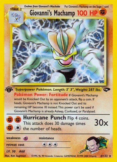Giovanni's Machamp (Gym Challenge) Near Mint Holofoil 1st Edition