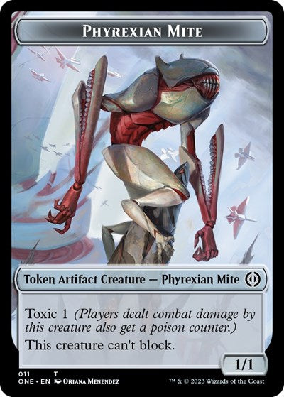 Phyrexian Mite Token (011) (Phyrexia: All Will Be One) Light Play