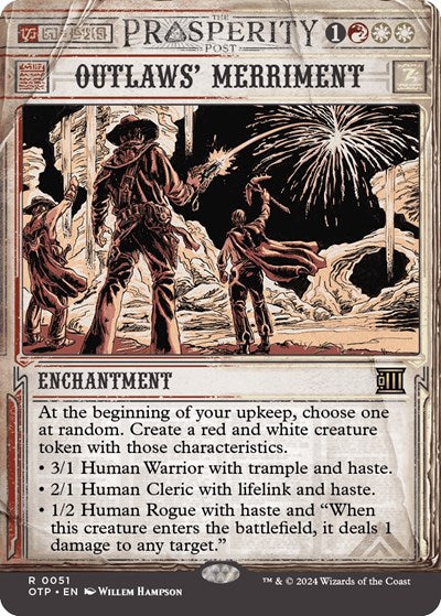 Outlaws' Merriment (Outlaws of Thunder Junction: Breaking News) Light Play Foil