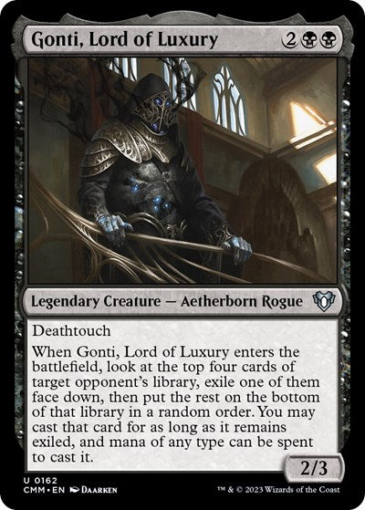 Gonti, Lord of Luxury (Commander Masters) Light Play