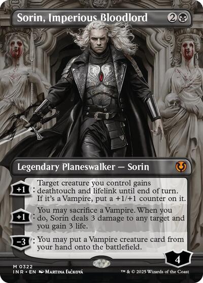 Sorin, Imperious Bloodlord (Borderless) (Innistrad Remastered) Light Play Foil