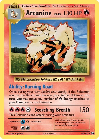 Arcanine (XY - Evolutions) Light Play