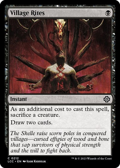 Village Rites (Commander: The Lost Caverns of Ixalan) Light Play