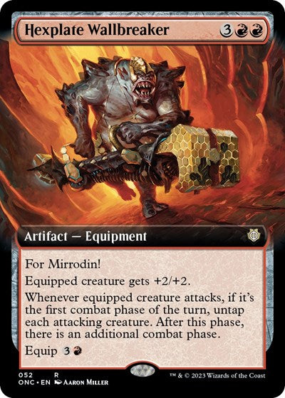 Hexplate Wallbreaker (Extended Art) (Commander: Phyrexia: All Will Be One) Light Play