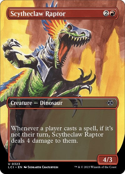 Scytheclaw Raptor (Borderless) (The Lost Caverns of Ixalan) Light Play