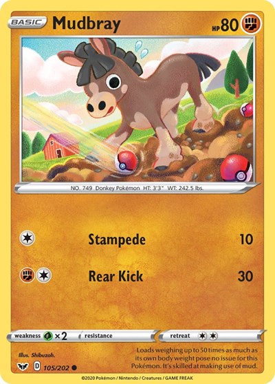 Mudbray (SWSH01: Sword & Shield Base Set) Light Play