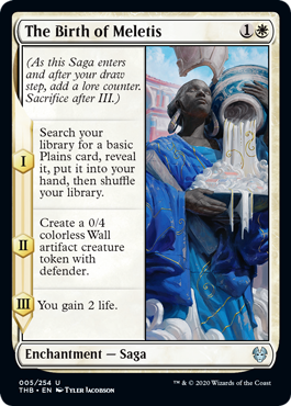 The Birth of Meletis (Theros Beyond Death) Light Play Foil