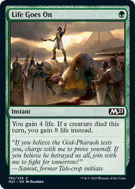 Life Goes On (Magic 2021 Core Set) Light Play