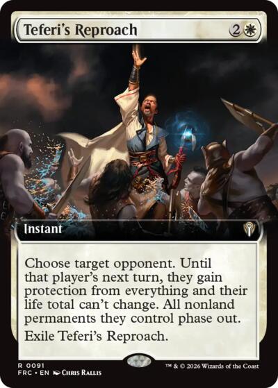 Teferi's Reproach (Extended Art) (Commander: Reality Fracture) Light Play