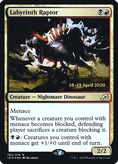 Labyrinth Raptor (Promos: Prerelease Cards) Medium Play Foil