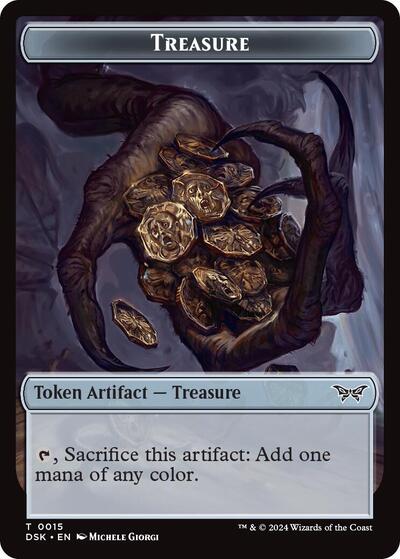 Treasure Token (Duskmourn: House of Horror) Light Play