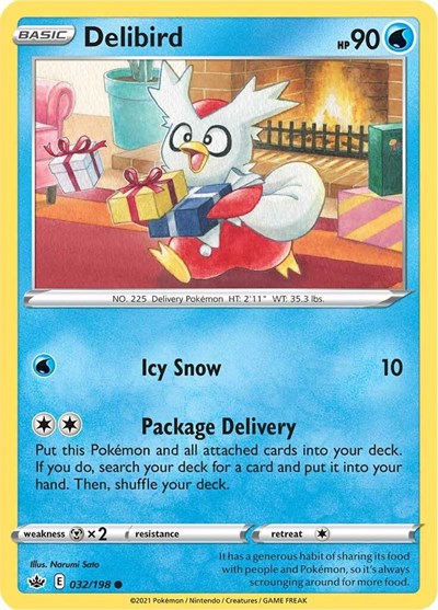 Delibird (SWSH06: Chilling Reign) Medium Play