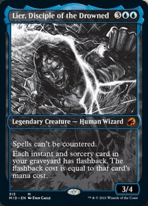 Lier, Disciple of the Drowned (Showcase) (Innistrad: Midnight Hunt) Light Play Foil