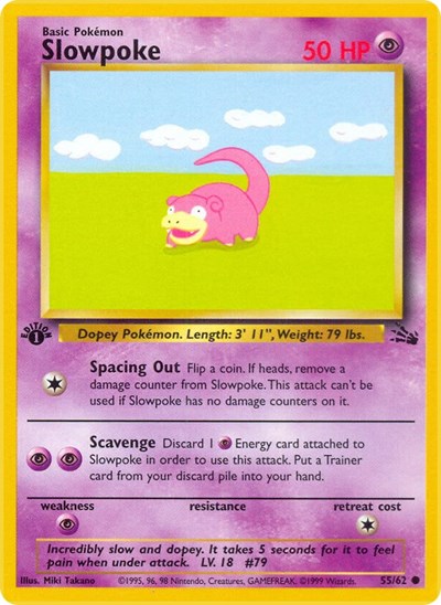 Slowpoke (Fossil) Medium Play 1st Edition