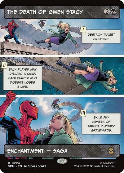 The Death of Gwen Stacy (Borderless) (Marvel's Spider-Man) Light Play Foil