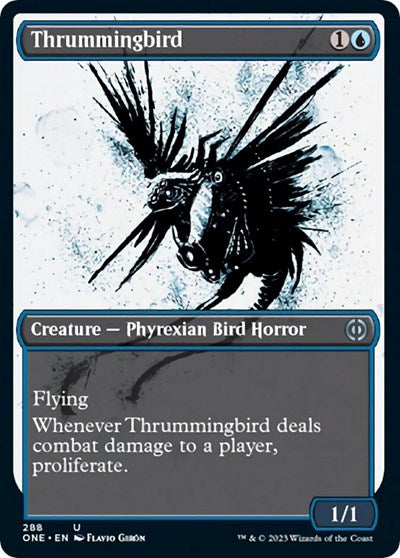 Thrummingbird (Showcase) (Phyrexia: All Will Be One) Light Play Foil