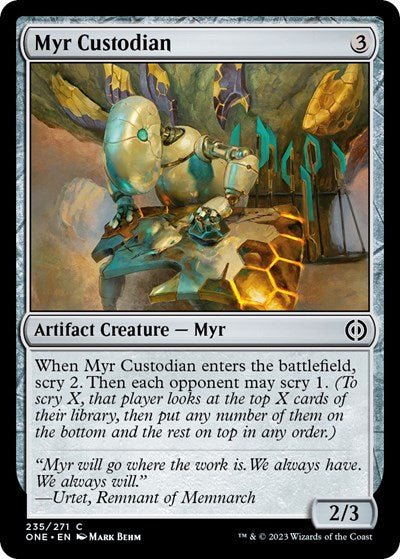 Myr Custodian (Phyrexia: All Will Be One) Light Play
