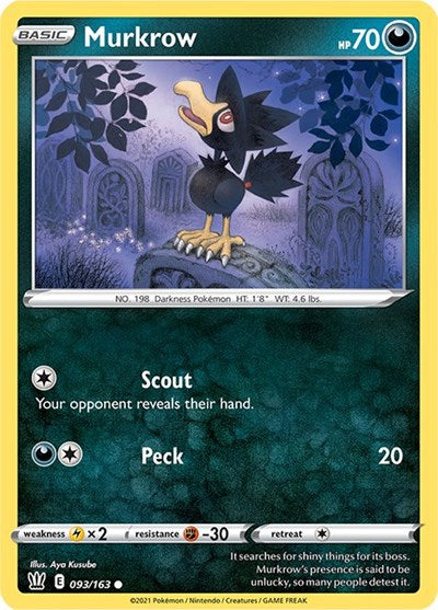 Murkrow (SWSH05: Battle Styles) Light Play