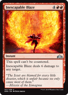 Inescapable Blaze (Guilds of Ravnica) Light Play