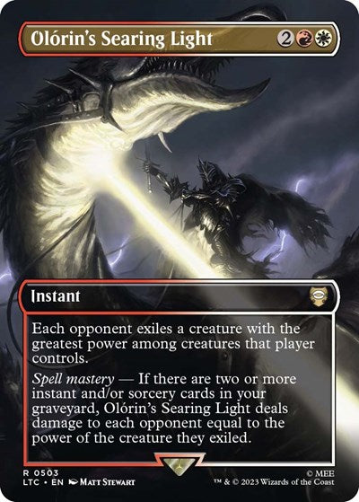 Olorin's Searing Light (Borderless) (Commander: The Lord of the Rings: Tales of Middle-earth) Light Play Foil