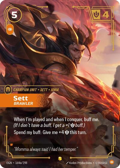 Sett Brawler (Alternate Art) (Origins) Light Play Foil