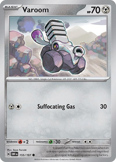 Varoom - 155 (Scarlet and  Violet: Obsidian Flames) Light Play