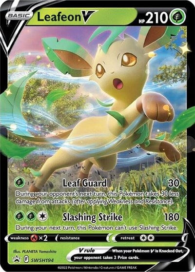 Leafeon V - SWSH194 (SWSH: Sword & Shield Promo Cards) Light Play Holofoil