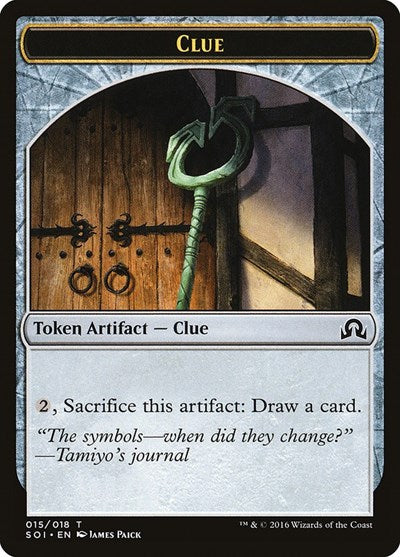 Clue Token (15) (Shadows Over Innistrad) Light Play