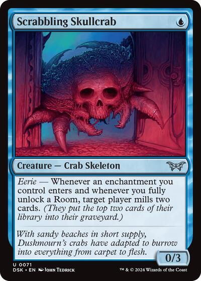 Scrabbling Skullcrab (Duskmourn: House of Horror) Light Play