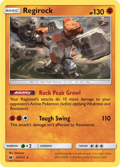 Regirock (SM - Crimson Invasion) Medium Play