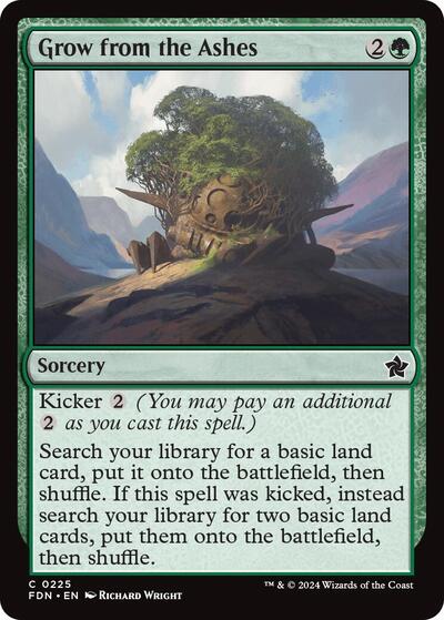 Grow from the Ashes (Foundations) Light Play Foil