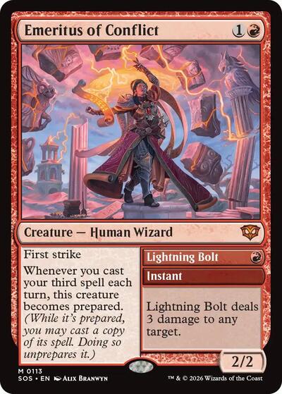Emeritus of Conflict (Secrets of Strixhaven) Light Play