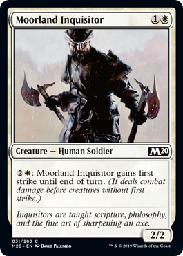 Moorland Inquisitor (Magic 2020 Core Set) Light Play