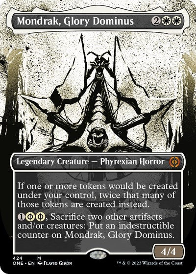 Mondrak, Glory Dominus (Showcase) (Step-and-Compleat Foil) (Phyrexia: All Will Be One) Light Play Foil